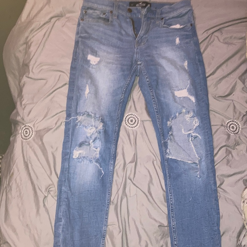 ripped jeans super skinny mid rise !